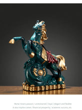 Load image into Gallery viewer, Chinese Feng Shui Good Fortune Wealth Gold Money Horse Statue Home/Office Decor Sculpture Craft Living Room TV Cabinet Fortune Ornament Housewarming Gift
