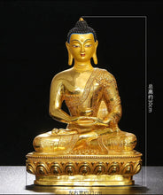 Load image into Gallery viewer, Chinese Feng Shui Good Fortune Wealth Blessing Gold Buddha Copper Statue Home/Office Decor Sculpture Craft Living Room TV Cabinet Fortune Ornament Housewarming Gift