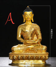 Load image into Gallery viewer, Chinese Feng Shui Good Fortune Wealth Blessing Gold Buddha Copper Statue Home/Office Decor Sculpture Craft Living Room TV Cabinet Fortune Ornament Housewarming Gift