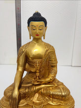 Load image into Gallery viewer, Chinese Feng Shui Good Fortune Wealth Blessing Gold Buddha Copper Statue Home/Office Decor Sculpture Craft Living Room TV Cabinet Fortune Ornament Housewarming Gift