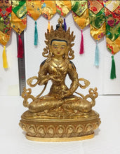 Load image into Gallery viewer, Chinese Feng Shui Good Fortune Wealth Blessing Gold Guanyin/Tara God Copper Statue Home/Office Decor Sculpture Craft Living Room TV Cabinet Fortune Ornament Housewarming Gift