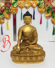 Load image into Gallery viewer, Chinese Feng Shui Good Fortune Wealth Blessing Gold Buddha Copper Statue Home/Office Decor Sculpture Craft Living Room TV Cabinet Fortune Ornament Housewarming Gift