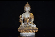 Load image into Gallery viewer, Chinese Feng Shui Good Fortune Wealth Blessing Gold Buddha Copper Statue Home/Office Decor Sculpture Craft Living Room TV Cabinet Fortune Ornament Housewarming Gift