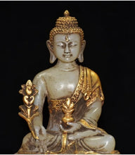 Load image into Gallery viewer, Chinese Feng Shui Good Fortune Wealth Blessing Gold Buddha Copper Statue Home/Office Decor Sculpture Craft Living Room TV Cabinet Fortune Ornament Housewarming Gift