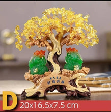 Load image into Gallery viewer, Chinese Feng Shui Good Fortune Wealth Lucky Gold Money Tree Toads Statue Home/Office Decor Sculpture Craft Living Room TV Cabinet Fortune Ornament Housewarming Gift