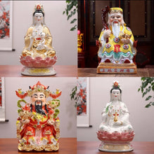 Load image into Gallery viewer, Chinese Feng Shui Good Fortune Wealth Blessing Gold Money God of Wealth Statue Home/Office Decor Sculpture Craft Living Room TV Cabinet Fortune Ornament Housewarming Gift