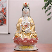 Load image into Gallery viewer, Chinese Feng Shui Good Fortune Wealth Blessing Gold Money God of Wealth Statue Home/Office Decor Sculpture Craft Living Room TV Cabinet Fortune Ornament Housewarming Gift