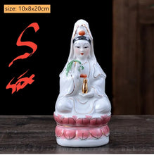 Load image into Gallery viewer, Chinese Feng Shui Good Fortune Wealth Blessing Guanyin Statue Home/Office Decor Sculpture Craft Living Room TV Cabinet Fortune Ornament Housewarming Gift