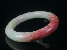 Load image into Gallery viewer, 10% OFF- 55/56/57mm Certified Natural Red Jadeite Emerald A*Jade HandCarved Round Jade Bangle A015