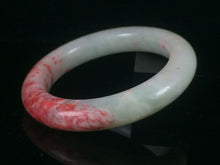Load image into Gallery viewer, 10% OFF- 55/56/57mm Certified Natural Red Jadeite Emerald A*Jade HandCarved Round Jade Bangle A015