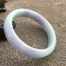 Load image into Gallery viewer, 56-58mm Certified Natural Lavender Jadeite Emerald A Jade Carved Bracelet Bangle GX3024 with Gift Box