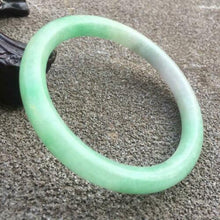 Load image into Gallery viewer, 56-58mm Certified Natural 3 Color Jadeite Emerald A Jade HandCarved Round Bangle GX3034 with Gift Box