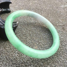 Load image into Gallery viewer, 56-58mm Certified Natural 3 Color Jadeite Emerald A Jade HandCarved Round Bangle GX3034 with Gift Box
