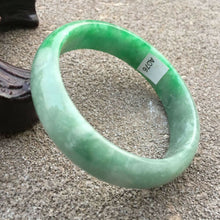 Load image into Gallery viewer, 51-53mm Certified Natural Light Green Jadeite Emerald A Jade HandCarved Bracelet Bangle GX3652 with Gift Box