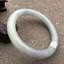 Load image into Gallery viewer, 55-57mm Certified Natural Lavender Jadeite Emerald A Jade HandCarved Round Bangle HA0853 with Gift Box