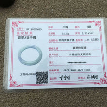 Load image into Gallery viewer, 55-57mm Certified Natural Lavender Jadeite Emerald A Jade HandCarved Round Bangle HA0853 with Gift Box