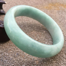 Load image into Gallery viewer, 10% OFF- 57/58/59mm Certified Natural Lavender Light Green Jadeite Emerald A Jade HandCarved Lucky Bracelet Bangle GX381