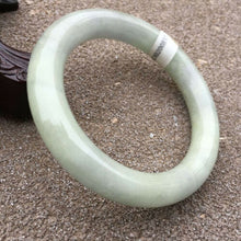 Load image into Gallery viewer, 54-56mm Certified Natural Lavender Jadeite Emerald A Jade HandCarved Round Bangle HA0857 with Gift Box