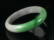 Load image into Gallery viewer, 10% OFF- 57/58/59mm Certified Natural Lavender Green Jadeite Emerald A*Jade HandCarved Lucky Bracelet Bangle GX761