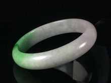 Load image into Gallery viewer, 10% OFF- 57/58/59mm Certified Natural Lavender Green Jadeite Emerald A*Jade HandCarved Lucky Bracelet Bangle GX761