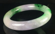 Load image into Gallery viewer, 10% OFF- 58/59/60mm Certified Natural 3 Color Jadeite Emerald A*Jade HandCarved Lucky Round Bracelet Bangle GX846