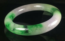 Load image into Gallery viewer, 10% OFF- 58/59/60mm Certified Natural 3 Color Jadeite Emerald A*Jade HandCarved Lucky Round Bracelet Bangle GX846