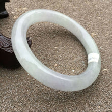 Load image into Gallery viewer, 57-59mm Certified Natural Lavender Jadeite Emerald A Jade HandCarved Round Bangle HA0806 with Gift Box