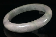 Load image into Gallery viewer, 10% OFF- 58/59/60mm Certified Natural Lavender Jadeite Emerald A*Jade HandCarved Lucky Jade Bangle A158