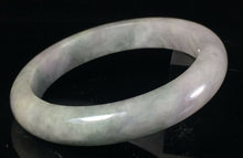 Load image into Gallery viewer, 10% OFF- 58/59/60mm Certified Natural Lavender Jadeite Emerald A*Jade HandCarved Lucky Jade Bangle A158