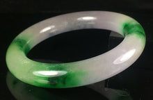 Load image into Gallery viewer, 10% OFF- 58/59/60mm Certified Natural 3 Color Jadeite Emerald A*Jade HandCarved Lucky Round Bracelet Bangle GX858