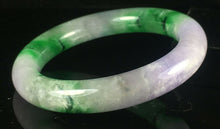 Load image into Gallery viewer, 10% OFF- 58/59/60mm Certified Natural 3 Color Jadeite Emerald A*Jade HandCarved Lucky Round Bracelet Bangle GX860