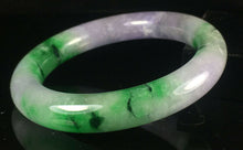Load image into Gallery viewer, 10% OFF- 58/59/60mm Certified Natural 3 Color Jadeite Emerald A*Jade HandCarved Lucky Round Bracelet Bangle GX860
