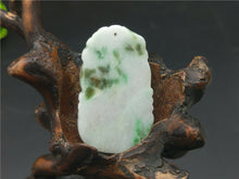Load image into Gallery viewer, 10% OFF- Certified Natural Icy Jadeite Emerald Jade HandCarved Tablet Lucky Dragon Pendant A1940