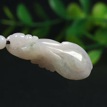 Load image into Gallery viewer, 10% OFF- Certified Natural Icy Jadeite Emerald A Jade HandCarved Tablet Lucky Magnolia Flower Pendant X1583