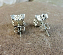 Load image into Gallery viewer, 10% OFF- Sparkling! Vintage Avon Square White Gem Stone Post Stud Earrings