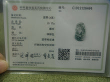 Load image into Gallery viewer, Certified Natural Jadeite Emerald A*Jade HandCarved Ox Cow Pendant C6484 with Gift Box