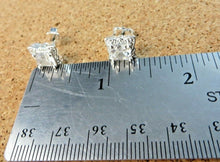 Load image into Gallery viewer, 10% OFF- Sparkling! Vintage Avon Square White Gem Stone Post Stud Earrings