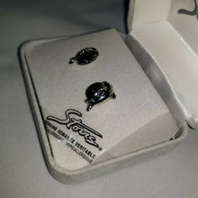 Load image into Gallery viewer, 10% OFF- Certified Storrs Genuine Hematite Dolphins Pierced Stud Earrings NIB