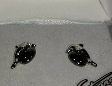 Load image into Gallery viewer, 10% OFF- Certified Storrs Genuine Hematite Dolphins Pierced Stud Earrings NIB