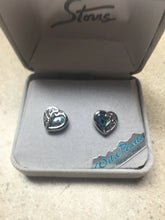 Load image into Gallery viewer, 10% OFF- Certified Storrs Genuine Sea Blue Wild Pearle Heart Earrings
