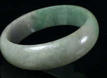 Load image into Gallery viewer, 10% OFF- 57/58/59mm Certified Natural Lavender Jadeite Emerald A*Jade HandCarved Lucky Jade Bangle A155