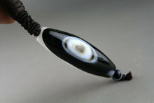 Load image into Gallery viewer, 10% OFF- Certified Natural Antique Rare Icy Sky Eye Good Luck Horn Bead Jade Pendant A9