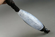 Load image into Gallery viewer, 10% OFF- Certified Natural Antique Rare Icy Sky Eye Good Luck Horn Bead Jade Pendant A9