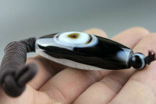 Load image into Gallery viewer, 10% OFF- Certified Natural Antique Rare Icy Sky Eye Good Luck Horn Bead Jade Pendant A9