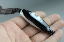 Load image into Gallery viewer, 10% OFF- Certified Natural Antique Rare Icy Sky Eye Good Luck Horn Bead Jade Pendant A9