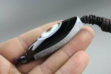 Load image into Gallery viewer, 10% OFF- Certified Natural Antique Rare Icy Sky Eye Good Luck Horn Bead Jade Pendant A9