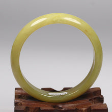 Load image into Gallery viewer, 10% OFF- 57/58/59mm Certified Natural Yellow Gold Jadeite Emerald A*Jade HandCarved Bracelet Bangle VV5930