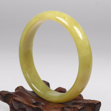 Load image into Gallery viewer, 10% OFF- 57/58/59mm Certified Natural Yellow Gold Jadeite Emerald A*Jade HandCarved Bracelet Bangle VV5930