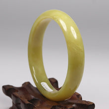 Load image into Gallery viewer, 10% OFF- 57/58/59mm Certified Natural Yellow Gold Jadeite Emerald A*Jade HandCarved Bracelet Bangle VV5930