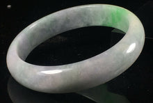 Load image into Gallery viewer, 10% OFF- 55/56/57mm Certified Natural Lavender Jadeite Emerald A*Jade HandCarved Lucky Jade Bangle A146